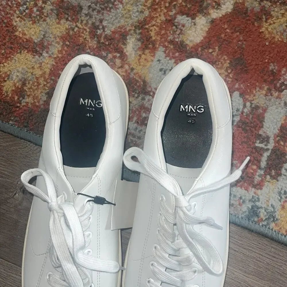 MNG Mango size 45 white man fashion sneaker shoes